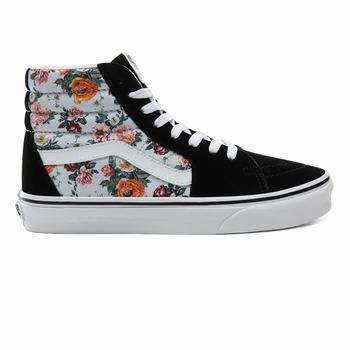 Női Vans Garden Floral Sk8-Hi Magasszárú Cipő VA1760534 Fehér